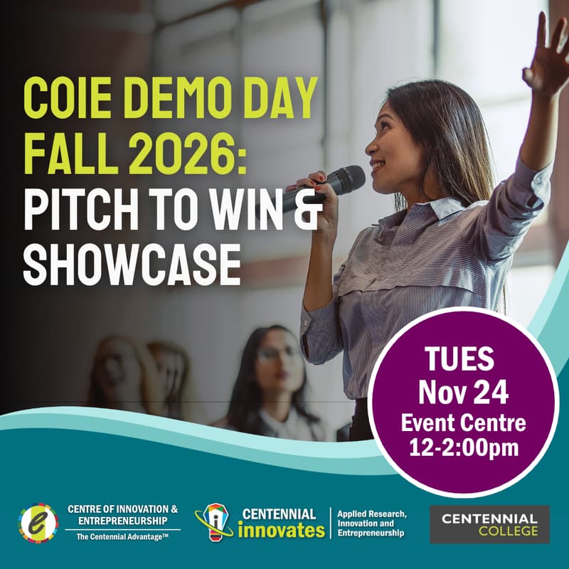 Cover Image for COIE Demo Day Fall2026: Pitch to Win & Showcase -Competitor Application & Registration