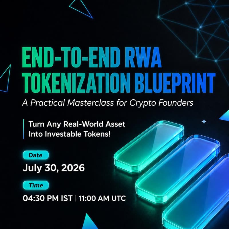 Cover Image for End-to-End RWA Tokenization Blueprint for Crypto Founders