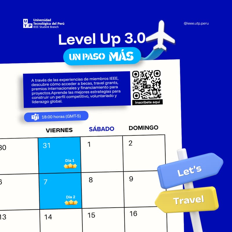 Cover Image for Level up 3.0: Oportunidades con IEEE🔝✨