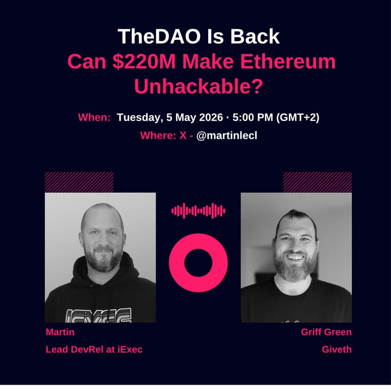 Cover Image for TheDAO Is Back: Can $220M Make Ethereum Unhackable