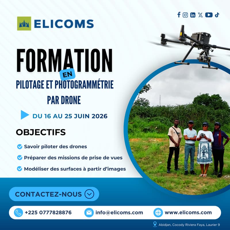 Cover Image for Formation en pilotage et photogrammétrie par drone