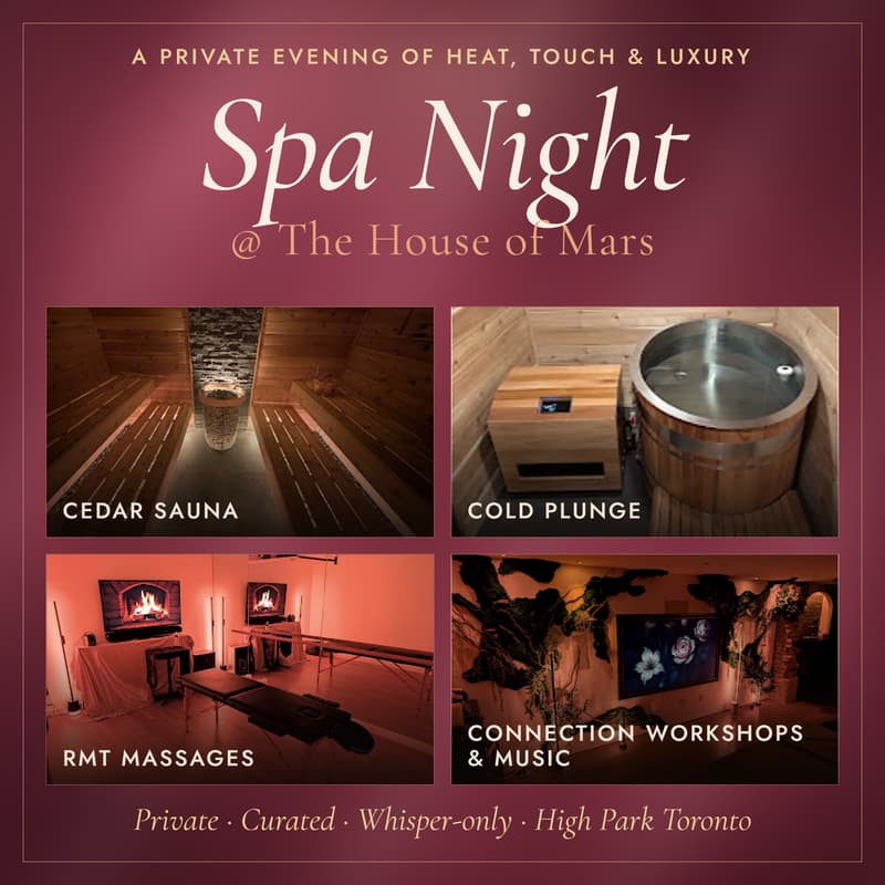 Cover Image for Sauna + Authentic Connection Workshop by Nicole W. + Musical performance by Alyssa K.