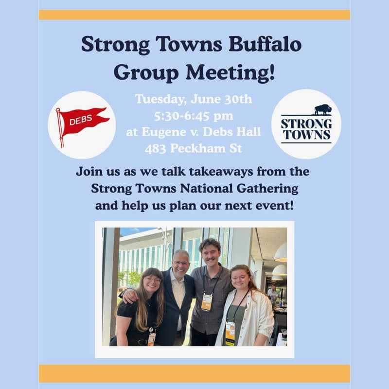 Cover Image for Strong Towns Buffalo Group Meeting!