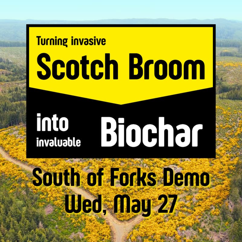 Cover Image for Turning Scotch Broom into Biochar with 10YKI - South of Forks