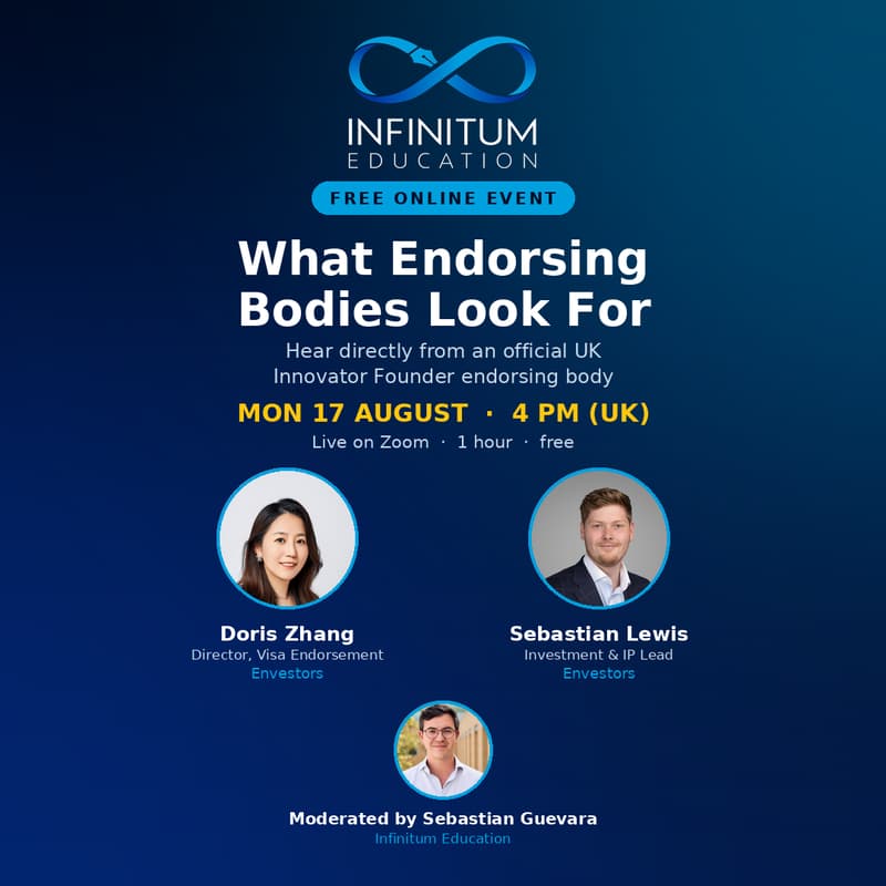 Cover Image for What Endorsing Bodies Look For | UK Innovator Founder Visa · Live with Envestors