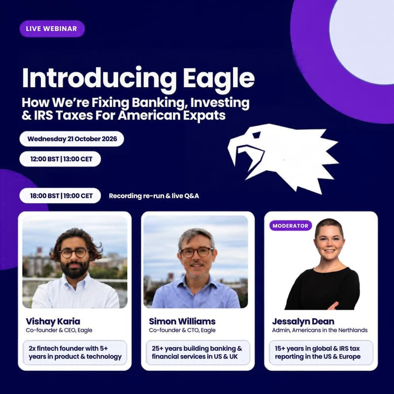 Cover Image for RE-RUN - Introducing Eagle: How We're Fixing Banking, Investing & IRS Taxes For Americans Abroad 🇺🇸