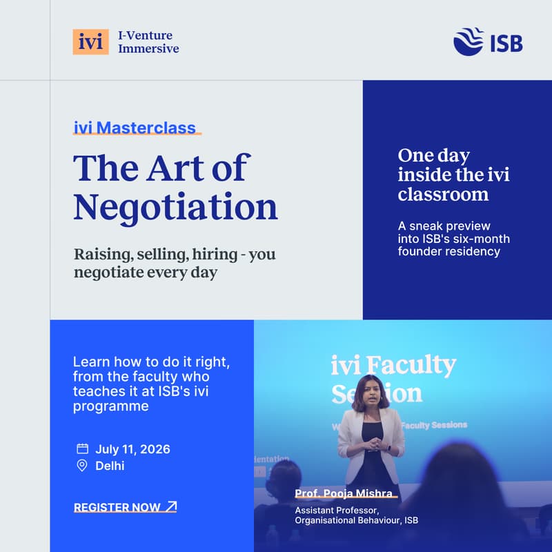 Cover Image for ivi Masterclass: The Art of Negotiation | Delhi