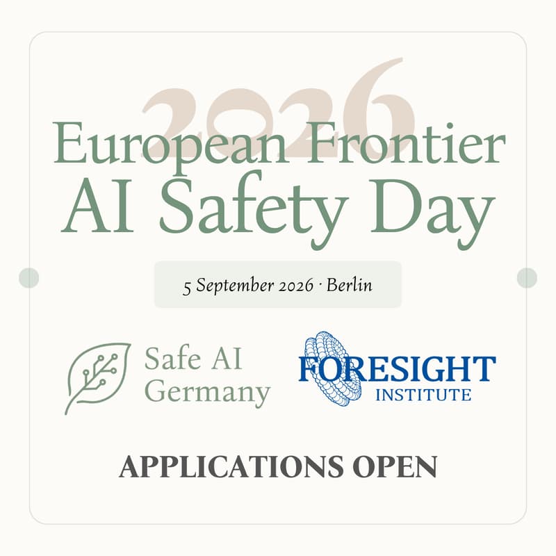 Cover Image for 2026 European Frontier AI Safety Day (description only, application separate)