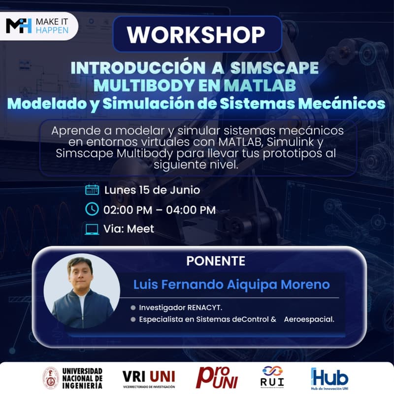 Cover Image for MIH | Introducción a Simscape Multibody: Modelado y Simulación de Sistemas Mecánicos