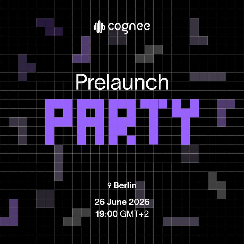 Cover Image for Cognee V1 Prelaunch Party 🎉