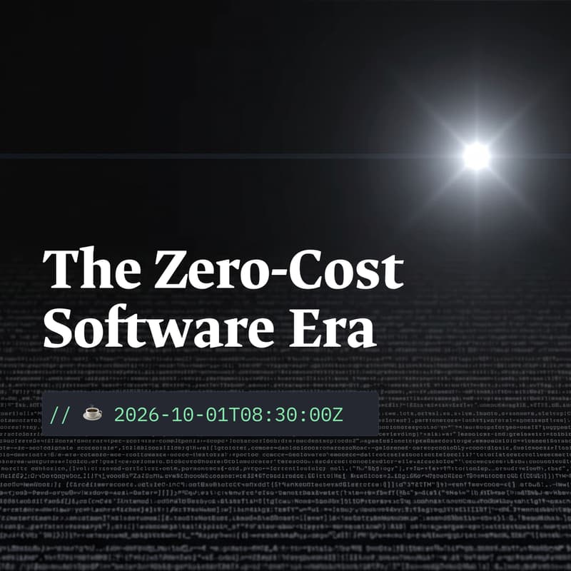 Cover Image for The Zero-Cost Software Era