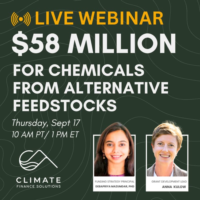 Cover Image for $58M for Chemicals from Alternative Feedstocks