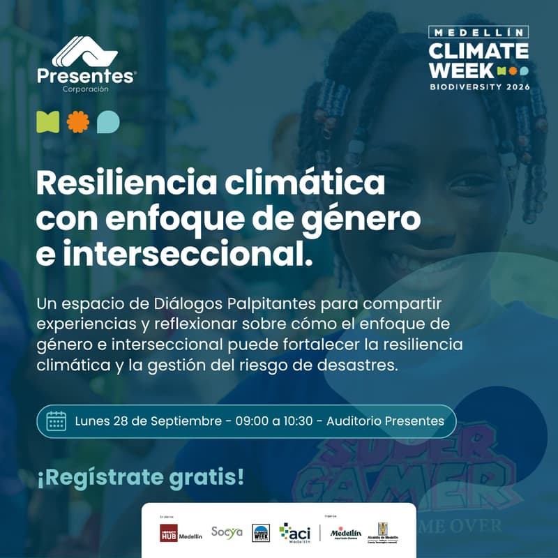 Cover Image for Diálogos Palpitantes | Resiliencia climática con enfoque de género e interseccional: desafíos y experiencias para lagestión del riesgo.