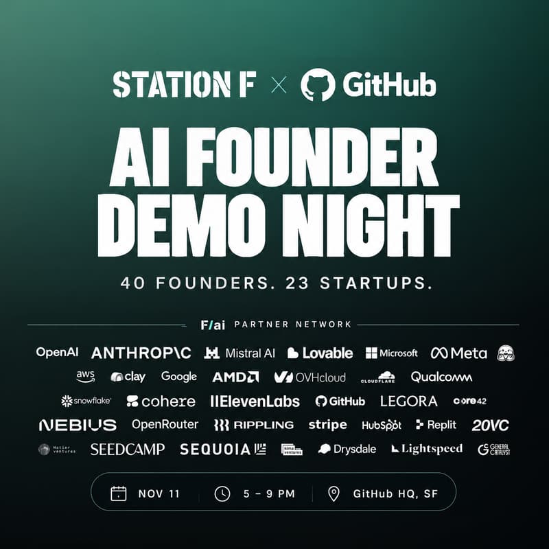 Cover Image for STATION F x GitHub | AI Founder Demo Night