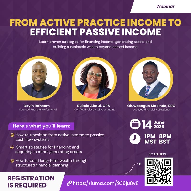 Cover Image for FROM ACTIVE PRACTICE INCOME TO EFFICIENT PASSIVE INCOME