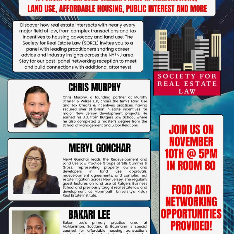 Cover Image for Real Estate Career Forum at Rutgers Law Newark
