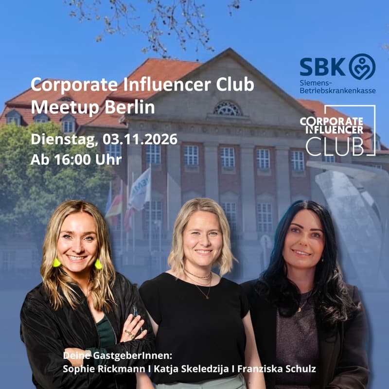Cover Image for Corporate Influencer Club Meetup Berlin @SBK