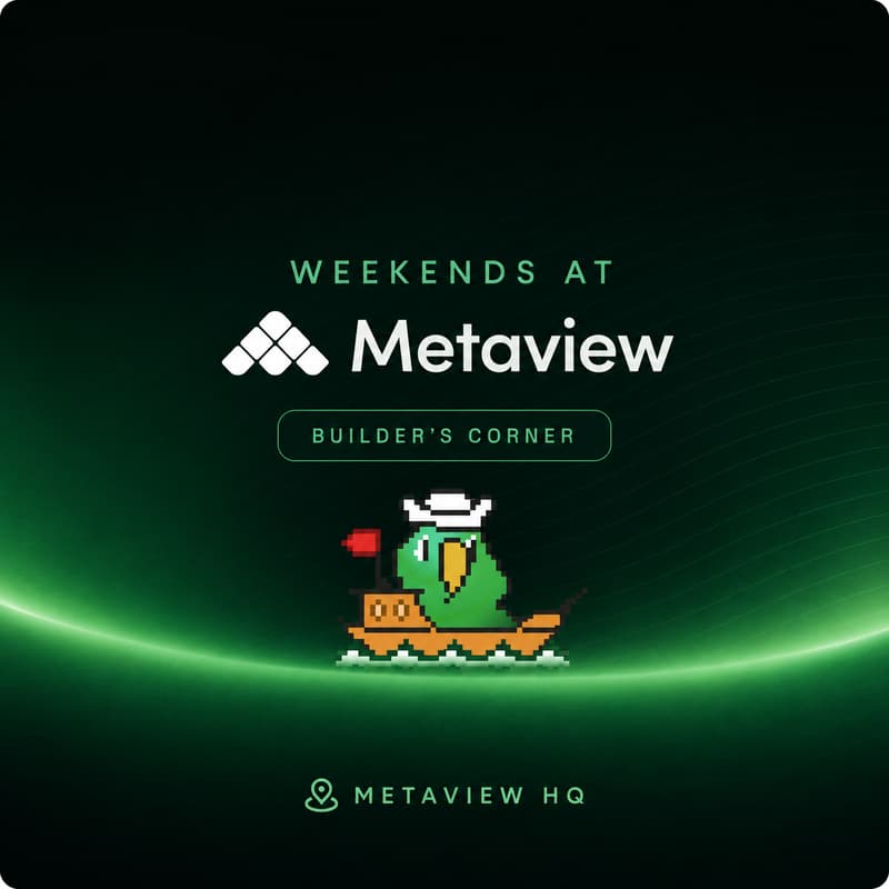 Cover Image for Weekends at Metaview: Brunch & build AI workflows with fellow generalists & operators.