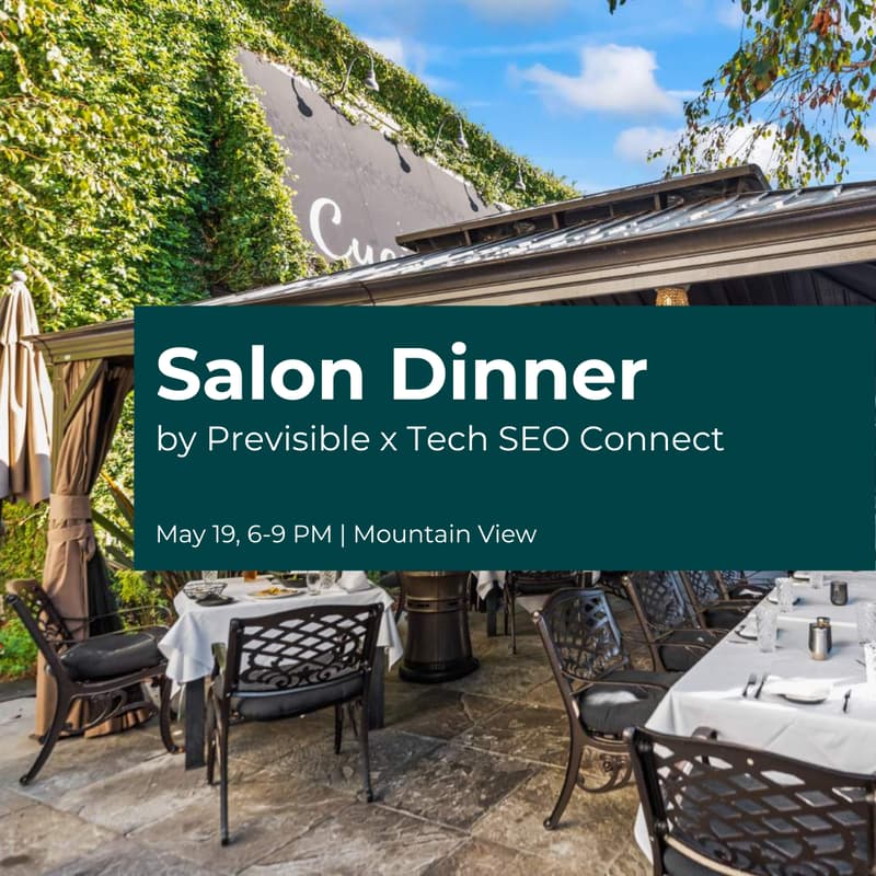 Cover Image for Salon Dinner by Previsible × Tech SEO Connect