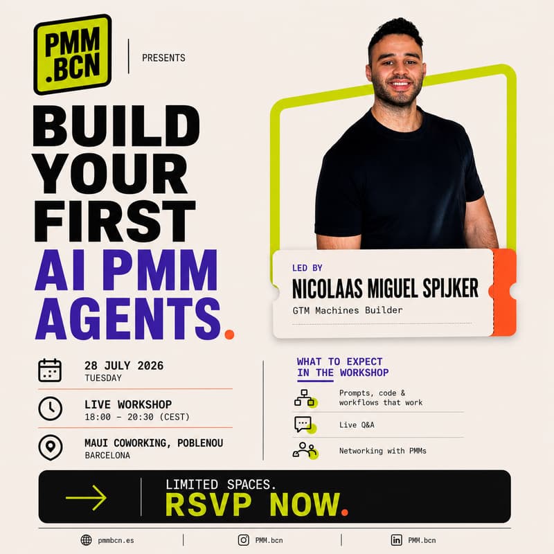 Cover Image for PMM.bcn: Coworking Day + AI PMM Agents Workshop