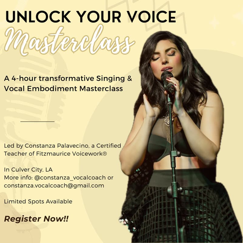 Cover Image for Unlock your Voice - Singing & Vocal embodiment Masterclass (5/18)