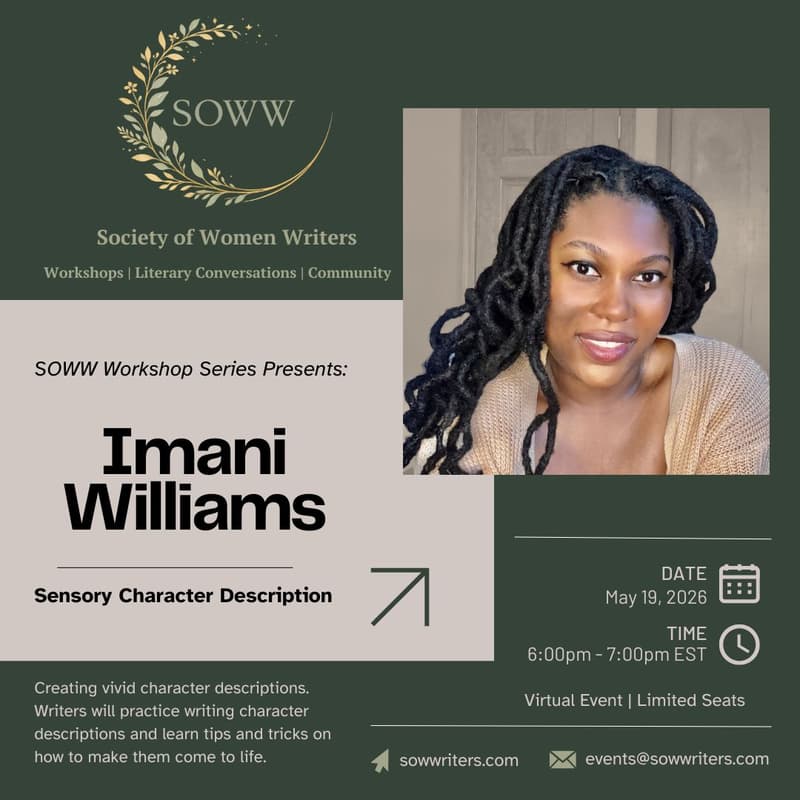 Cover Image for SOWW Workshop Series: Sensory Character Description with Imani Williams