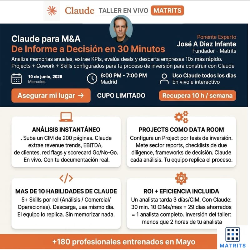 Cover Image for Claude para M&A + SF. - Online