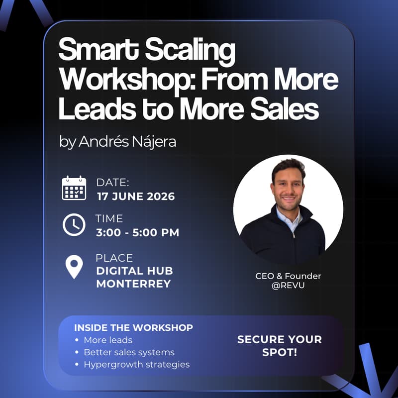 Cover Image for Smart Scaling Workshop: From More Leads to More Sales