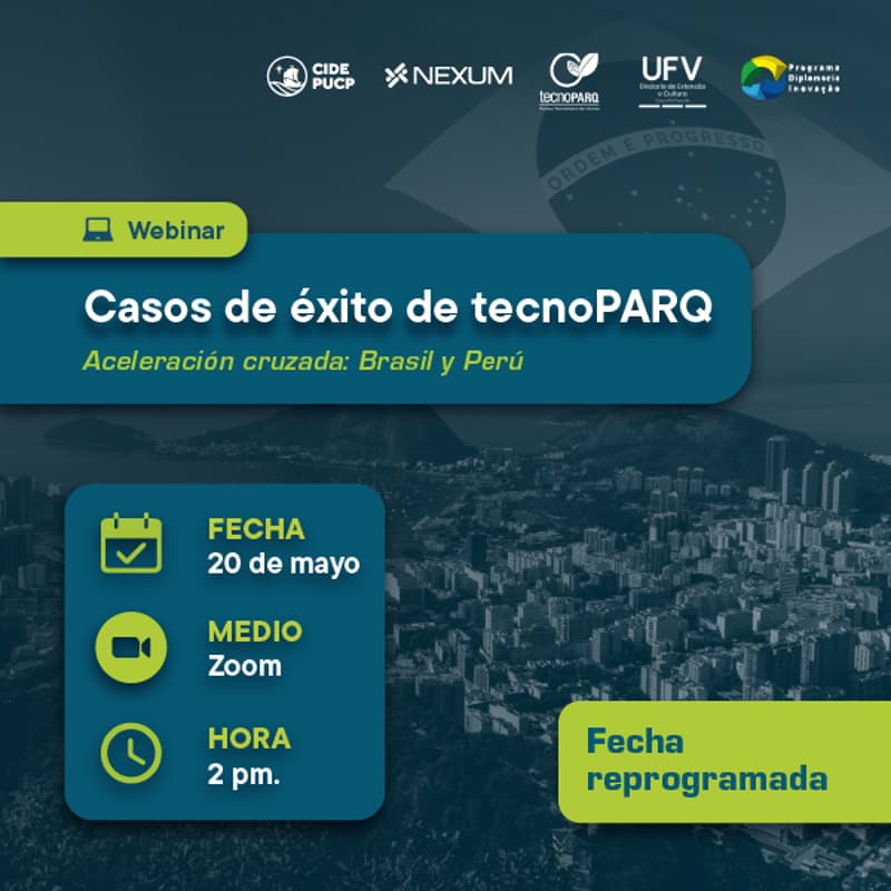 Cover Image for 🚀 Aceleración Cruzada Brasil x Perú | 4° Webinar del Cross Acceleration Brasil–Perú: cases de sucesso del tecnoPARQ