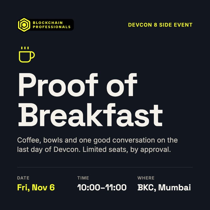 Cover Image for Proof of Breakfast – DevCon Side Event