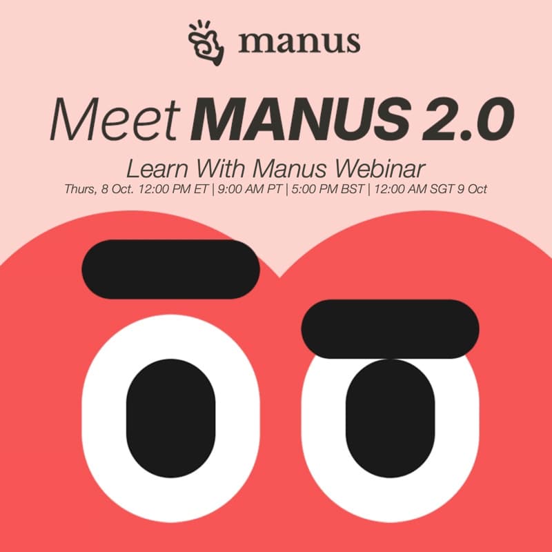 Cover Image for Meet Manus 2.0: Learn With Manus Is Back | Explore Manus 2.0 session 2