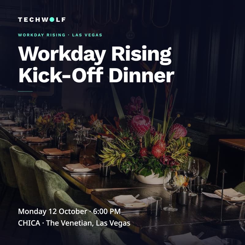 Cover Image for TechWolf Workday Rising Kick-Off Dinner