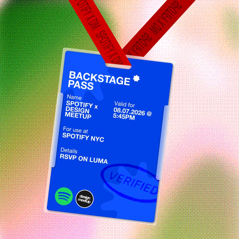 Cover Image for NYC Backstage Pass: Spotify x Design Meetup