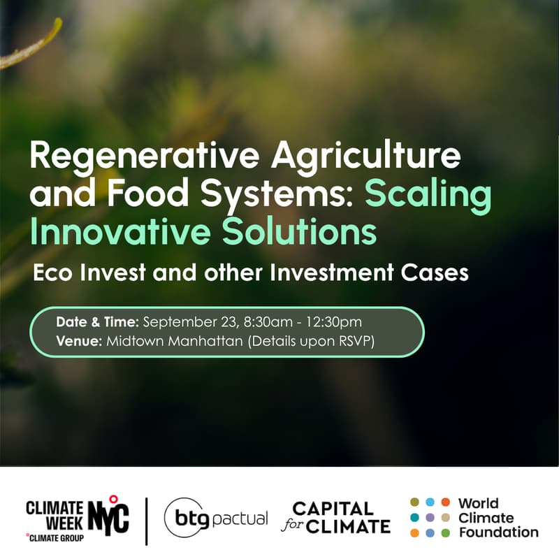 Cover Image for Regenerative Agriculture and Food Systems: Scaling Innovative Solutions — Eco Invest and other Investment Cases