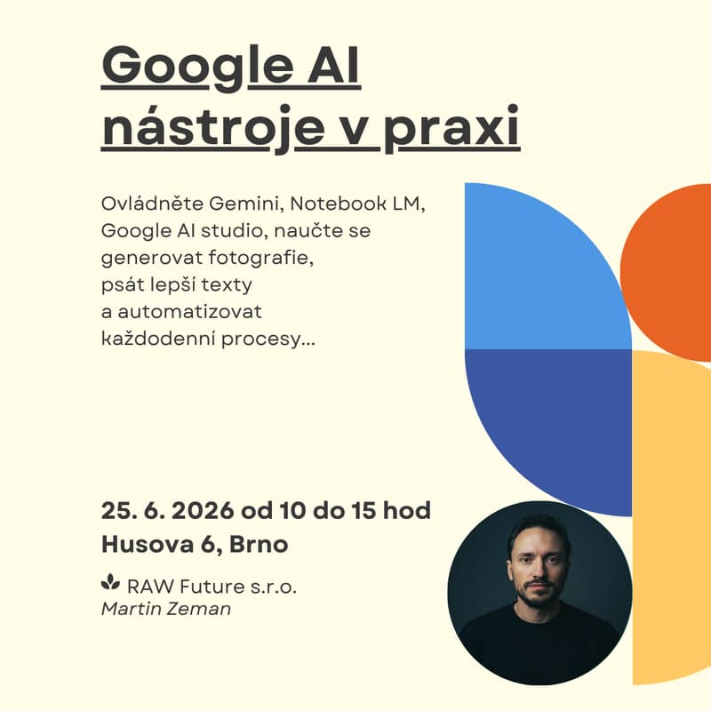 Cover Image for WORKSHOP - Google AI nástroje v praxi
