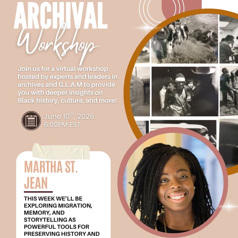 Cover Image for BGIA WORKSHOP: Martha St.Jean