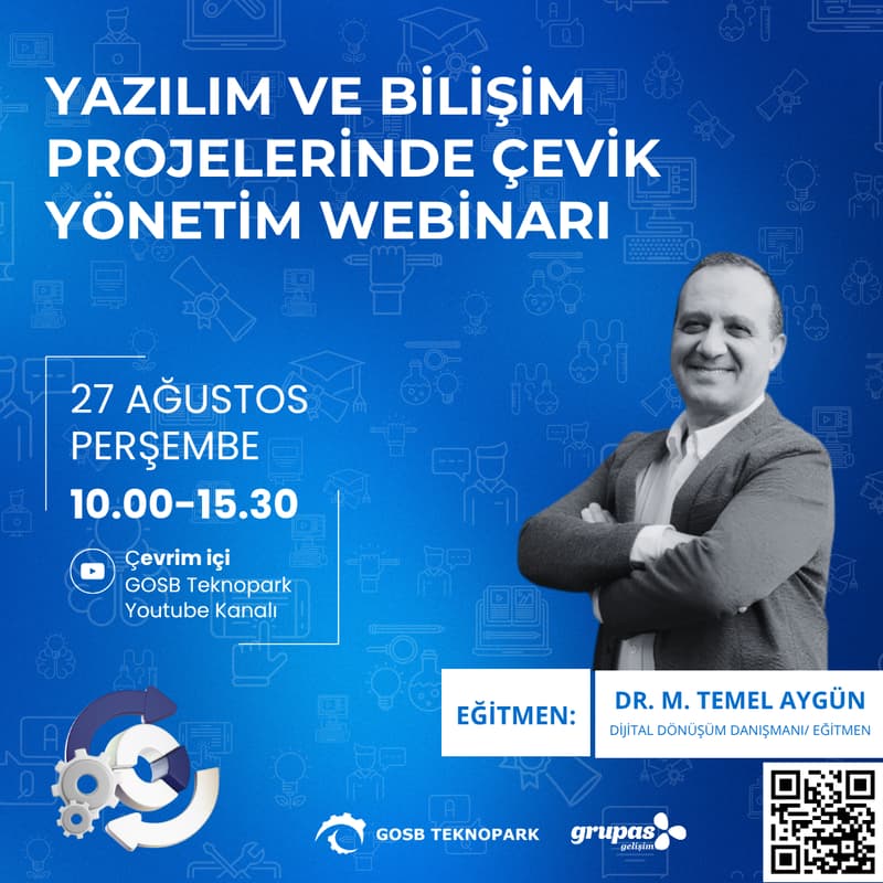 Cover Image for YAZILIM VE BİLİŞİM PROJELERİNDE ÇEVİK YÖNETİM WEBİNARI