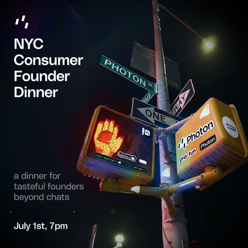 Cover Image for NYC Consumer Founder's Dinner by Photon