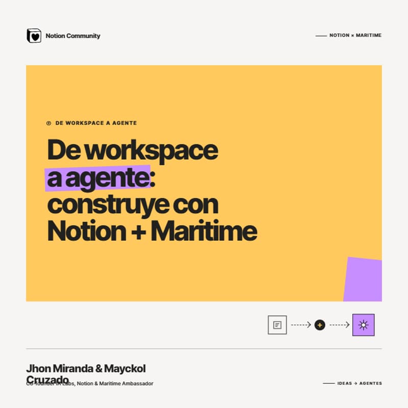 Cover Image for De workspace a agente: construye con Notion + Maritime