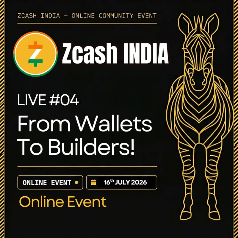 Cover Image for ZcashIND Live #04: From Wallets To Builders
