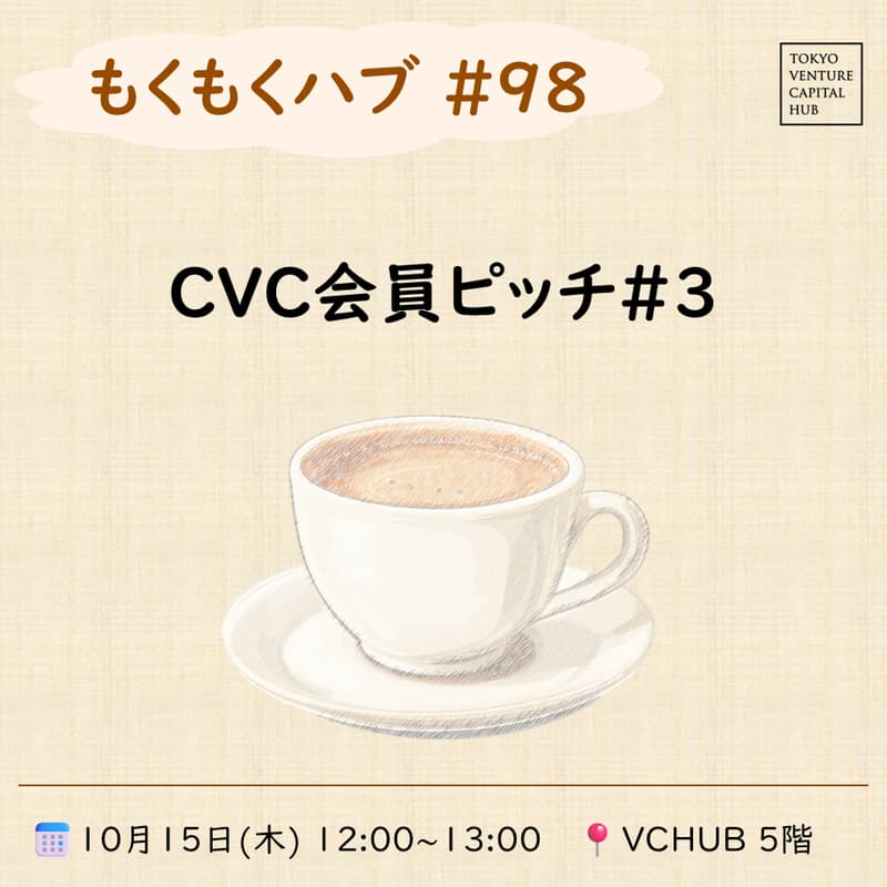 Cover Image for もくもくハブ#98 「CVC会員ピッチ#3」