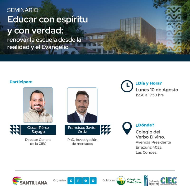 Cover Image for Seminario/ Educar con espíritu y con verdad: renovar la escuela desde la realidad y el Evangelio.