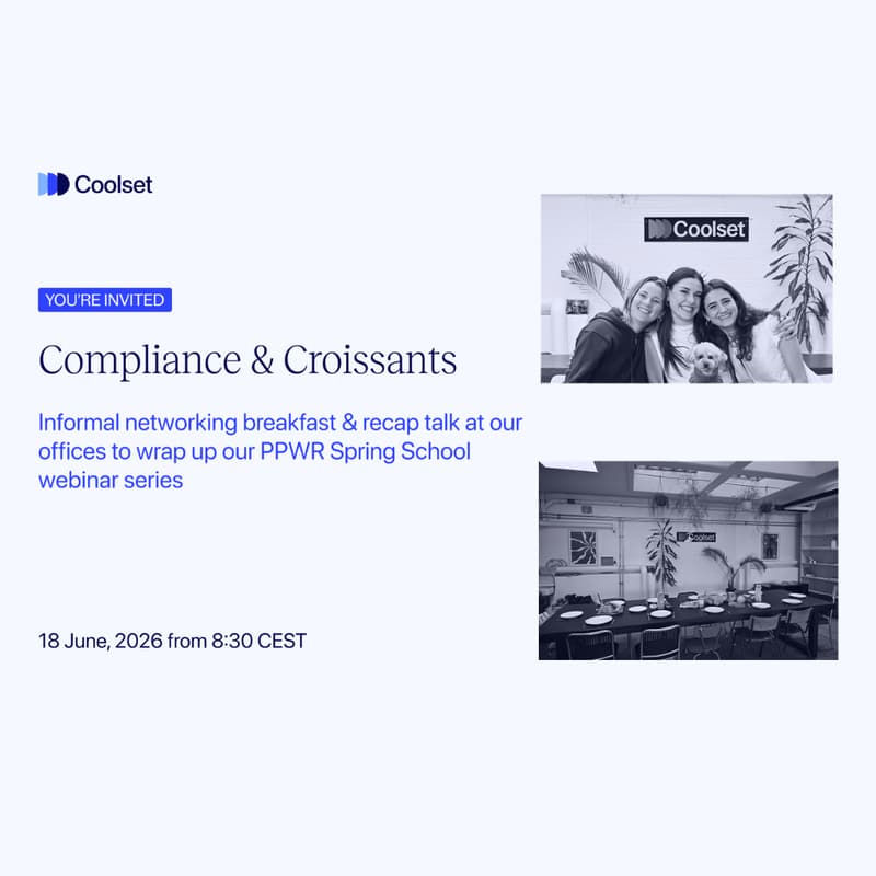 Cover Image for Coolset Compliance & Croissants: PPWR Spring School get-together
