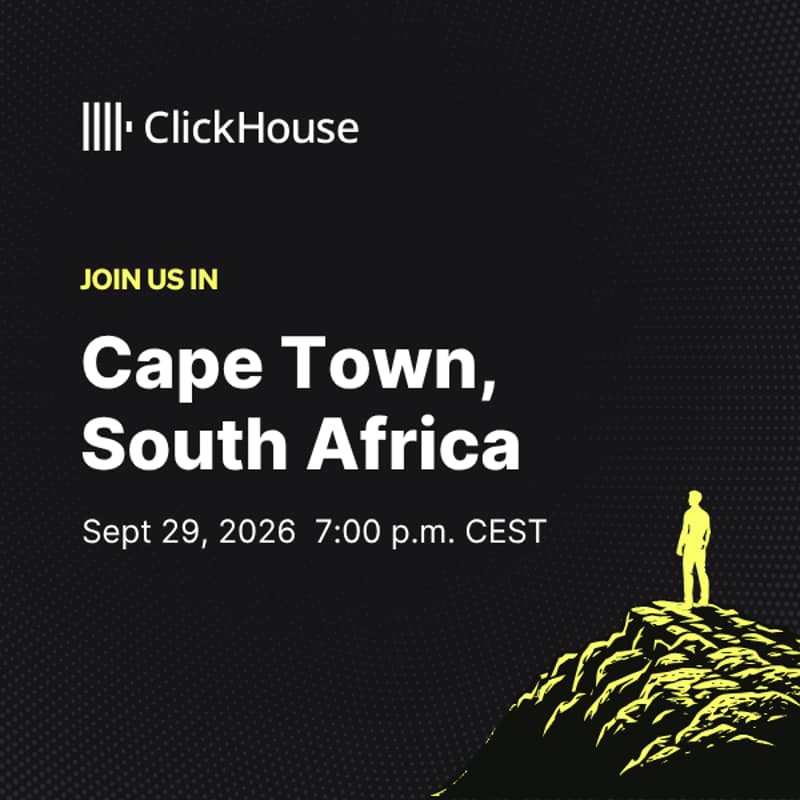 Cover Image for ClickHouse Cape Town Community Happy Hour