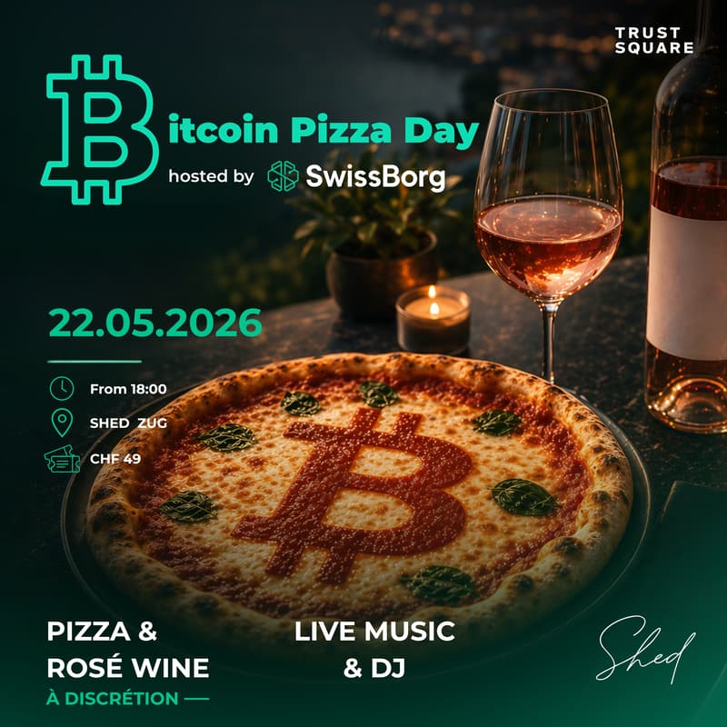 Cover Image for Bitcoin Pizza Day hosted by SwissBorg