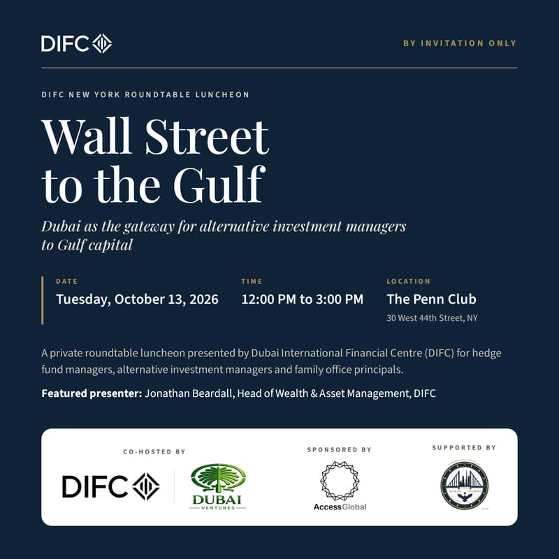 Cover Image for Wall Street to the Gulf: DIFC New York Roundtable Luncheon