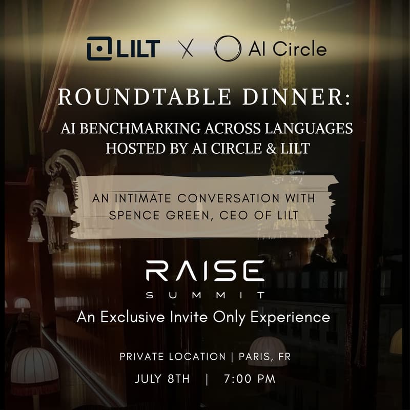 Cover Image for Roundtable Dinner: AI Benchmarking Across Languages hosted by AI Circle & LILT