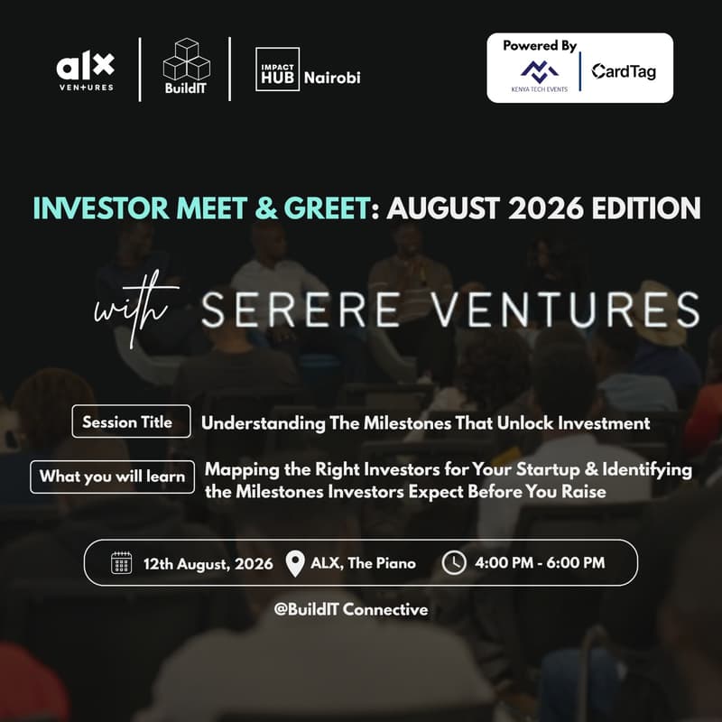 Cover Image for Investor Meet & Greet: August 2026 Edition ft. Serere Ventures