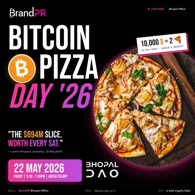 Cover Image for Bitcoin PizzaDay '26 by BrandPR