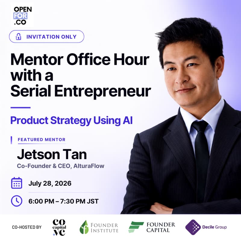 Cover Image for Mentor Office Hour with a Serial Entrepreneur: Product Strategy Using AI